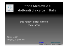 Storia Medievale e dottorati di ricerca in Italia