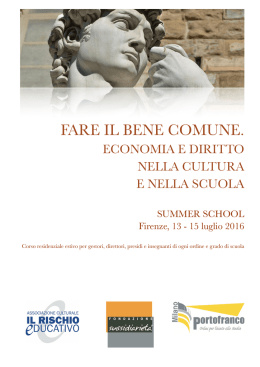 Summer school FIRENZE 2016 - Associazione Culturale Il Rischio