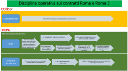 Disciplina operativa sui contratti Roma 1 e Roma 3
