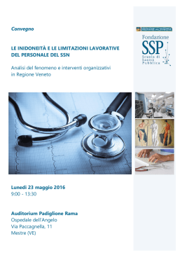 Convegno 23 maggio 2016 - Azienda Ospedaliera di Padova
