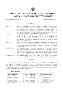decreto titolarità supervisori Infanzia-Primaria