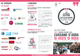 i concorsi gli sponsor - Tappa Giro d`Italia Cassano D`Adda