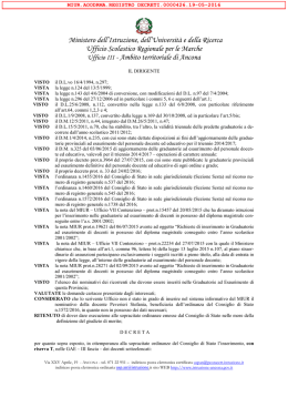Decreto prot. n.426 del 19/05/2016 - Ufficio Scolastico Regionale