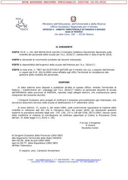 decreto Ust Padova prot.3792 - Ufficio Scolastico Regionale per il