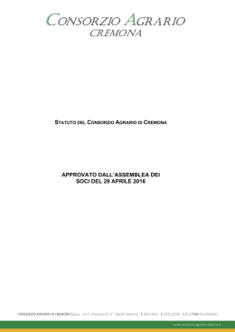 approvato dall`assemblea dei soci del 29 aprile 2016