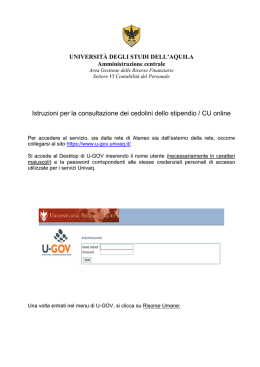istruzioni per l`accesso - Università degli Studi dell`Aquila