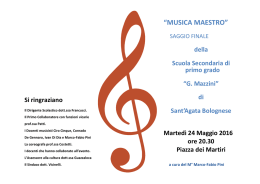 musica maestro - Istituto comprensivo di Sant`Agata Bolognese