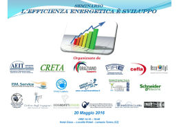 L`EFFICIENZA ENERGETICA &Egrave; SVILUPPO