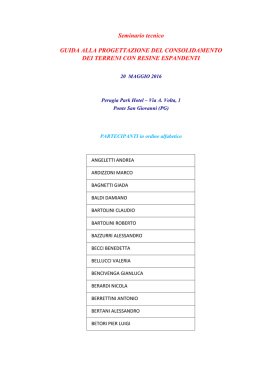 elenco partecipanti - Ordine dei Geologi della Regione Umbria