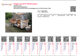 Piaggio ape AC1T-150 faro basso