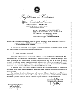 White list Prefettura di Catania Iscrizione nell`elenco dei fornitori