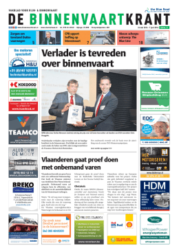 Verlader is tevreden over binnenvaart