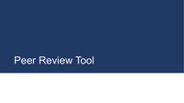 Presentatie Peer review tool