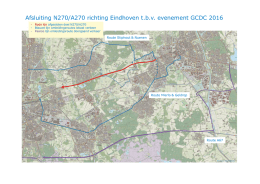 Afsluiting N270/A270 richting Eindhoven t.b.v. evenement GCDC 2016
