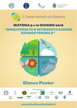 elenco dei poster - XI Convegno Nazionale sulla Biodiversità
