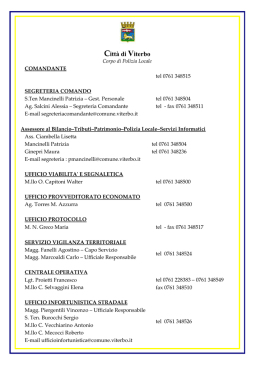 Polizia Locale - Comune di Viterbo