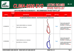 lista ricambi raccomandata - recommended spare parts list