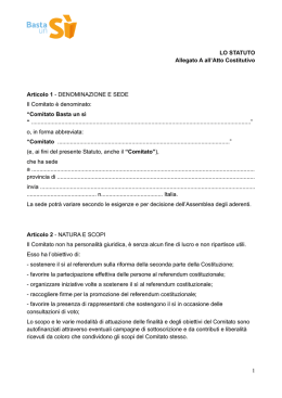 statuto comitato basta un s&igrave;