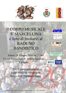 Volantino Concerto Giugno - Corpo Musicale "Santa Marcellina" di