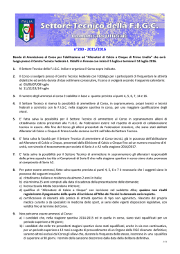 n°280 - 2015/2016 - FIGC Settore Tecnico Coverciano