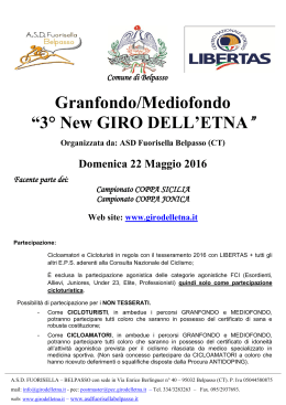 Granfondo/Mediofondo “3° New GIRO DELL`ETNA