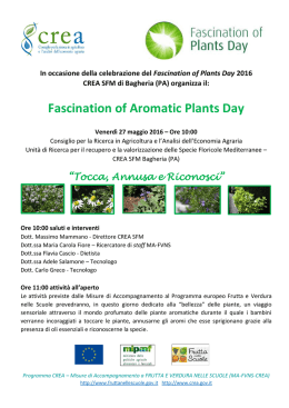 Fascination of Aromatic Plants Day - Cra