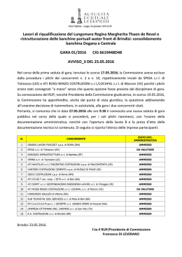 Avviso_3 del 23.05.2016 - Autorit&agrave; Portuale di Brindisi