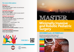 Minimally Invasive and Robotic Pediatric Surgery