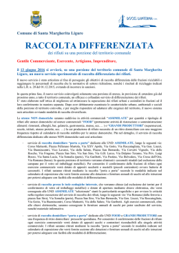 lettera utenze commerciali - Comune di Santa Margherita Ligure