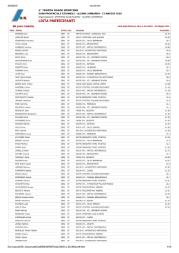 lenco iscritti alla gara