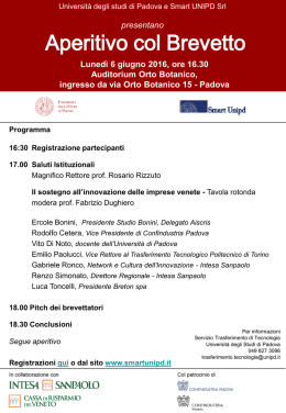 Diapositiva 1 - Padova - Università degli Studi di Padova