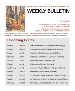 Bulletin Pascha Sun 5 Tone 4 - Greek Orthodox Cathedral of New