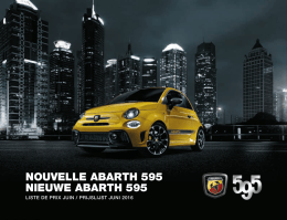 NOUVELLE ABARTH 595 NIEUWE ABARTH 595