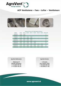 ACP Ventilatoren - Fans - Lufter - Ventilateurs