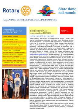 Bollettino 33 - Rotary Appiano Gentile