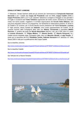 Zonale Optimist a Bibione - Circolo Nautico Chioggia