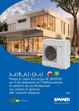 Pompa di calore Aria-Acqua DC INVERTER per il Riscaldamento ed