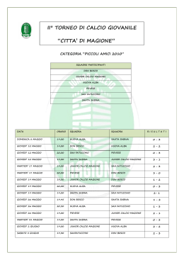 ANNO 2010 - Junior Calcio Magione