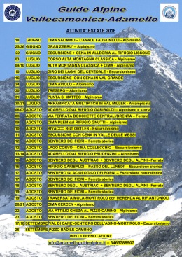 Estate 2016 - Guide Alpine Vallecamonica Adamello