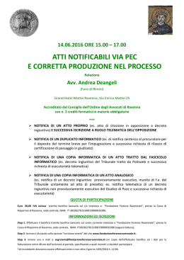 14.6.2016 PCT - Ordine Avvocati Modena