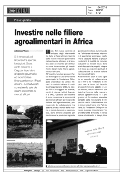 01/04/2016 "FOODMEAT MAGAZINE", Fondazione E4impact