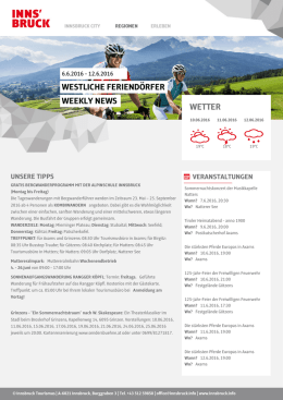Wochenprogramm - Innsbruck