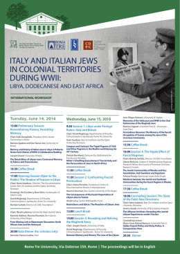 italy and italian jews in colonial territories during wwii