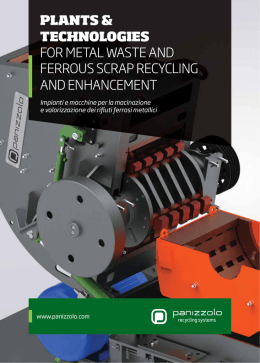 Catalogo Generale - Panizzolo Recycling Systems