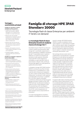 Famiglia di prodotti di storage HPE 3PAR StoreServ 20000 con