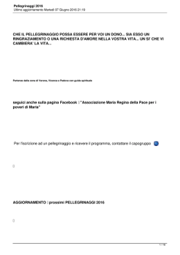 Pellegrinaggi 2016