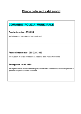sedi e contatti - Polizia Municipale