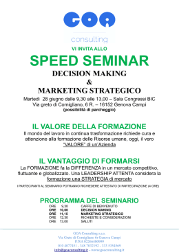 speed seminar - GOA Consulting