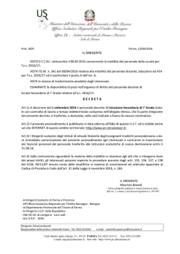 prot. n. 4025 del 13/6/2016 - Ambito territoriale di Parma e Piacenza