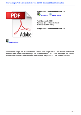 (Provo) Allegro. Vol. 3. Libro studente. Con CD PDF